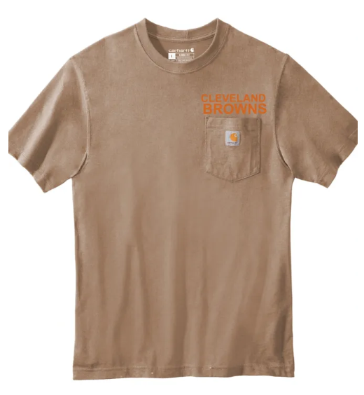 Cleveland Browns Embroidered Carhartt Pocket Short Sleeve T-Shirt