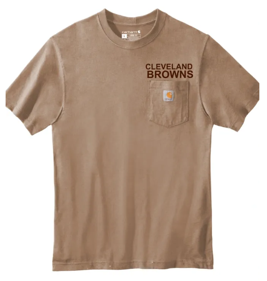 Cleveland Browns Embroidered Carhartt Pocket Short Sleeve T-Shirt