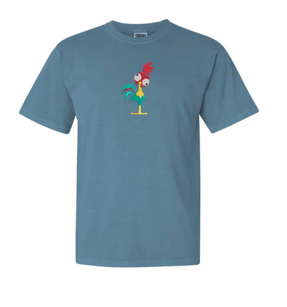 Hei Hei Chicken Embroidered Comfort Colors Youth & Adult T-Shirt