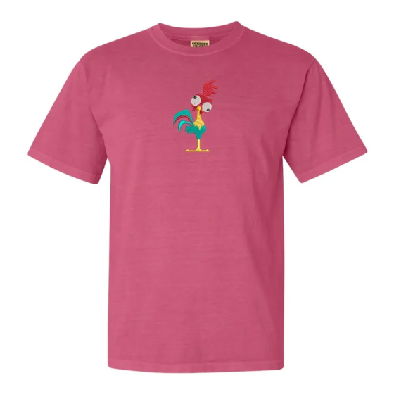 Hei Hei Chicken Embroidered Comfort Colors Youth & Adult T-Shirt