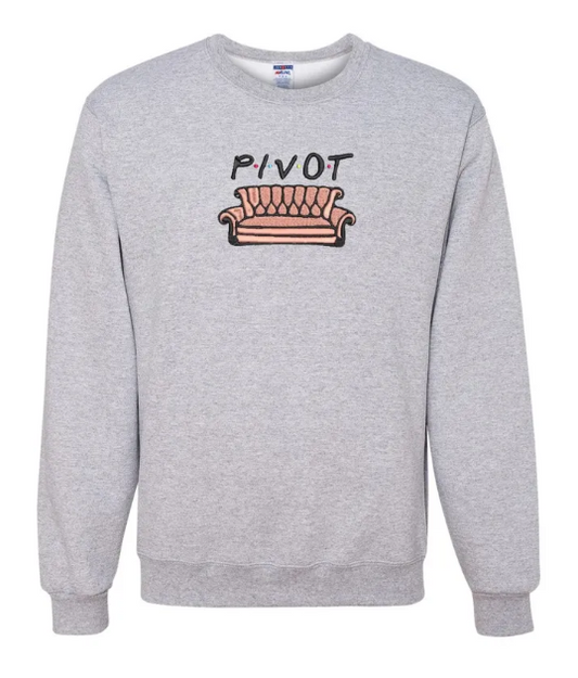 Pivot Couch Embroidered Friends Crewneck Sweatshirt