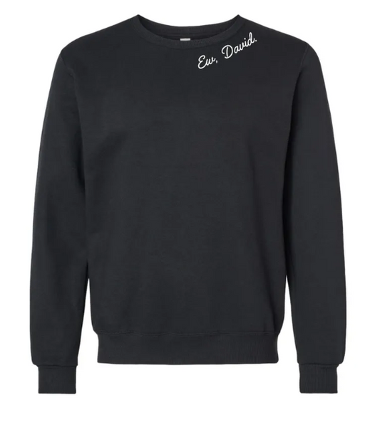 Ew, David Embroidered Collar Crewneck Sweatshirt