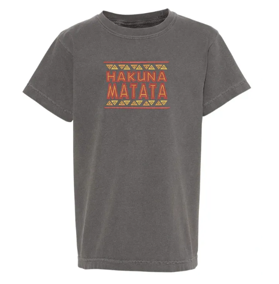 Hakuna Matata Embroidered Pepper Comfort Colors Youth & Adult T-Shirt