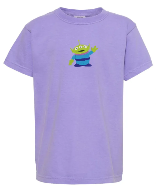 Space Alien Embroidered Comfort Colors Youth & Adult T-Shirt