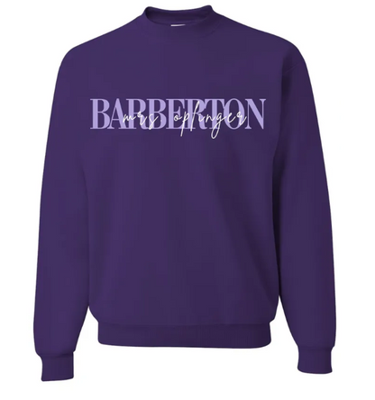 Barberton "Mrs. Custom" Teacher Embroidered Crewneck Sweatshirt