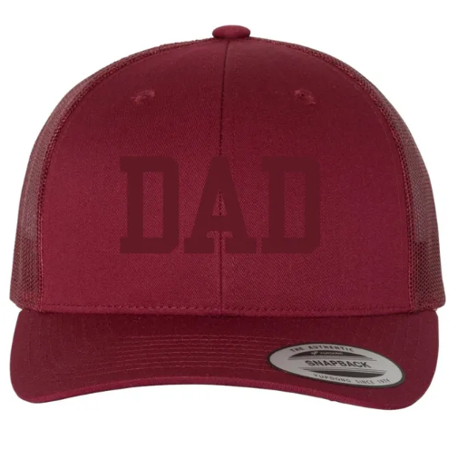 Tone on Tone Dad Embroidered Snapback Trucker Hat