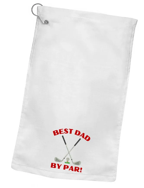 Best "Custom Word" By Far Embroidered Grommeted Golf Towel