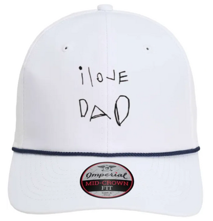 Custom Word or Handwriting Dad or Grandpa Father's Day Performance Rope Hat