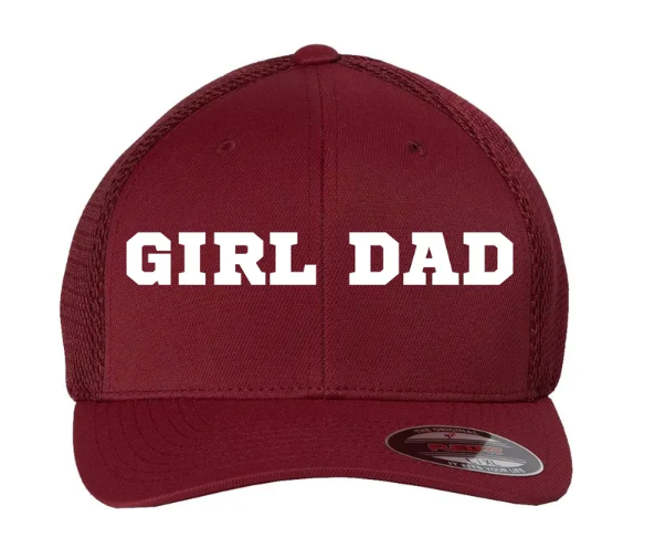 Custom Word or Handwriting Dad or Grandpa Father's Day Flexfit Mesh Hat