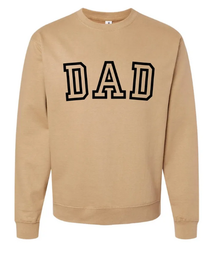 Dad Varsity Letter Outline Embroidered Crewneck Sweatshirt