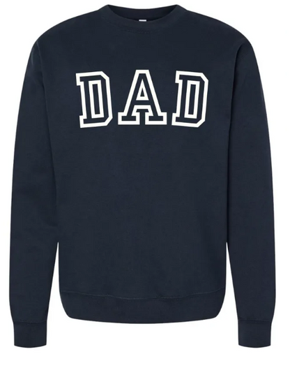 Dad Varsity Letter Outline Embroidered Crewneck Sweatshirt