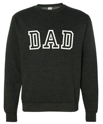 Dad Varsity Letter Outline Embroidered Crewneck Sweatshirt