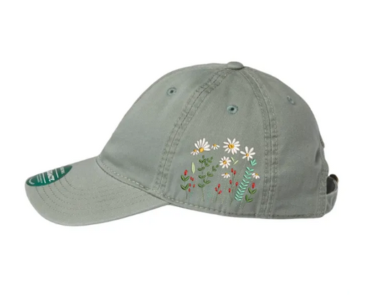 Floral Embroidered Side Relaxed Twill Legacy Dad Hat