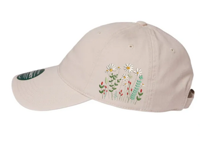 Floral Embroidered Side Relaxed Twill Legacy Dad Hat