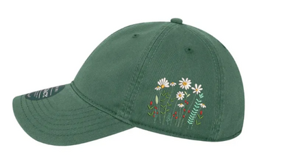 Floral Embroidered Side Relaxed Twill Legacy Dad Hat