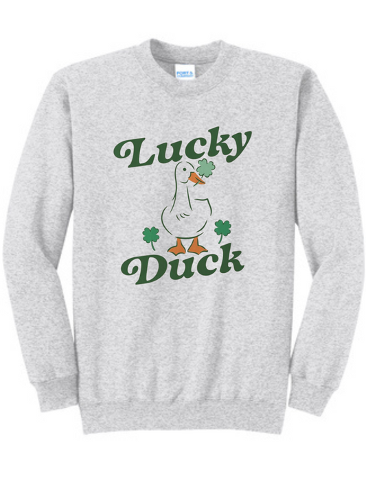 Lucky Duck Graphic Crewneck Sweatshirt