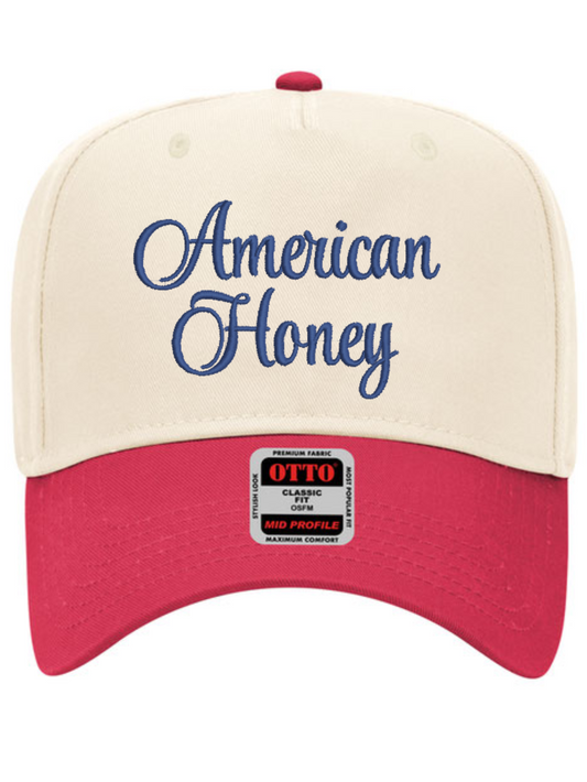 American Honey Embroidered 5 Panel Otto Trucker Hat