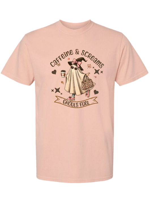 Caffeine & Screams Comfort Colors Graphic T-Shirt