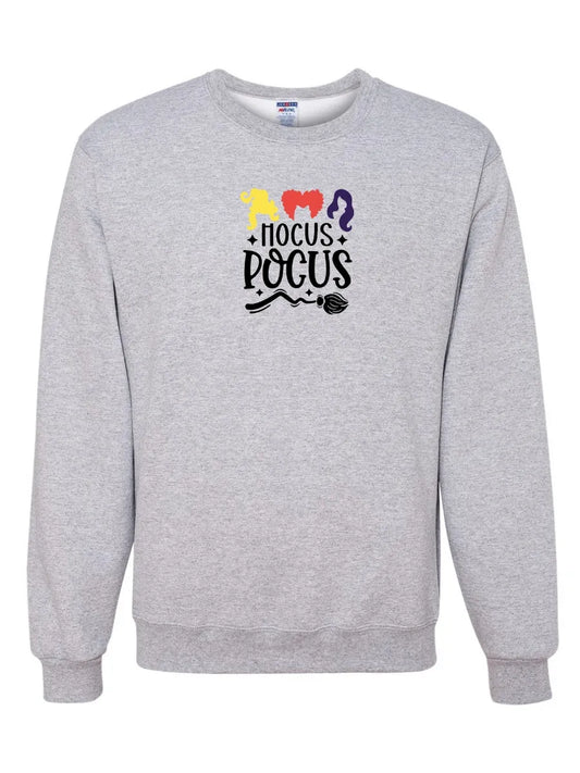 Hocus Pocus Sanderson Sisters Hair Embroidered Fall Crewneck Sweatshirt