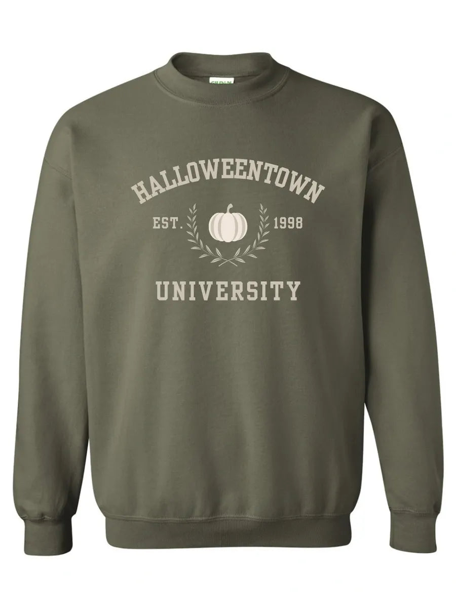 Halloweentown University Embroidered Fall Crewneck Sweatshirt