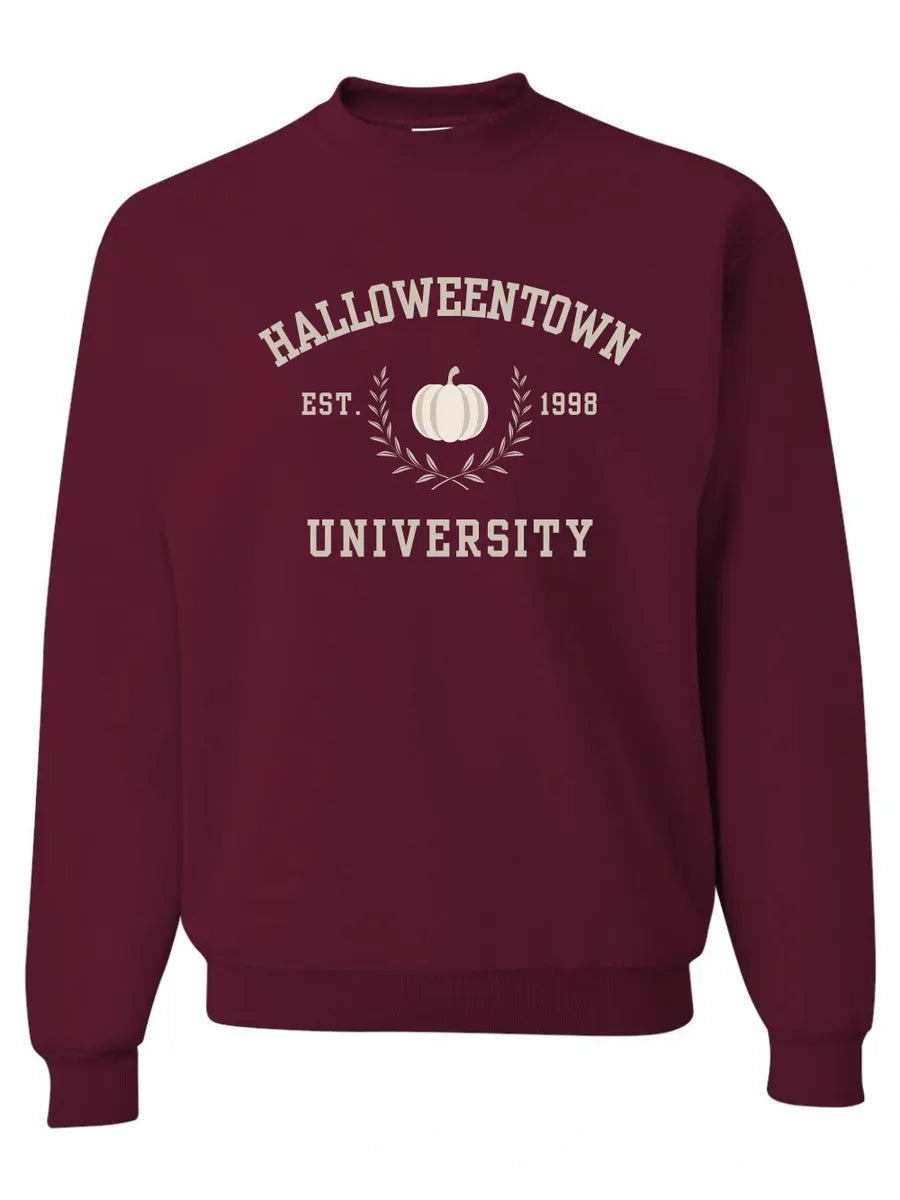 Halloweentown University Embroidered Fall Crewneck Sweatshirt