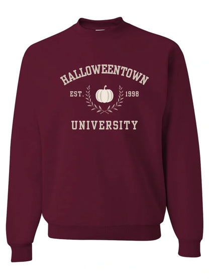 Halloweentown University Embroidered Fall Crewneck Sweatshirt