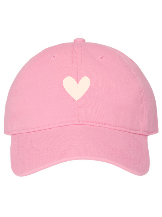 Heart Embroidered Relaxed Hat