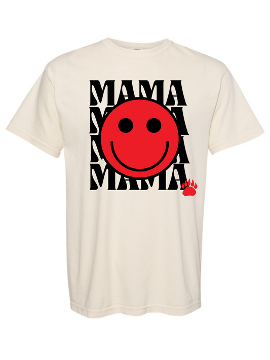 MAMA Smiley Face Grizzlies Comfort Colors Graphic T-Shirt