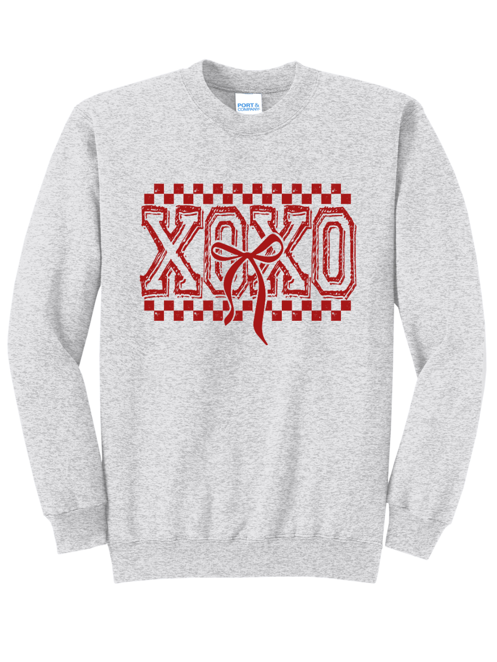 XOXO Bow Graphic Crewneck Sweatshirt