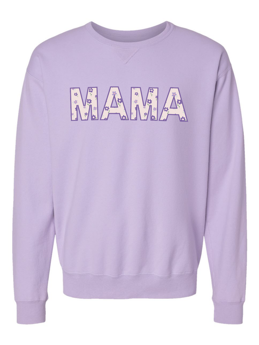 Custom Baby Blanket or Onesie Mama Applique Embroidered Crewneck Sweatshirt