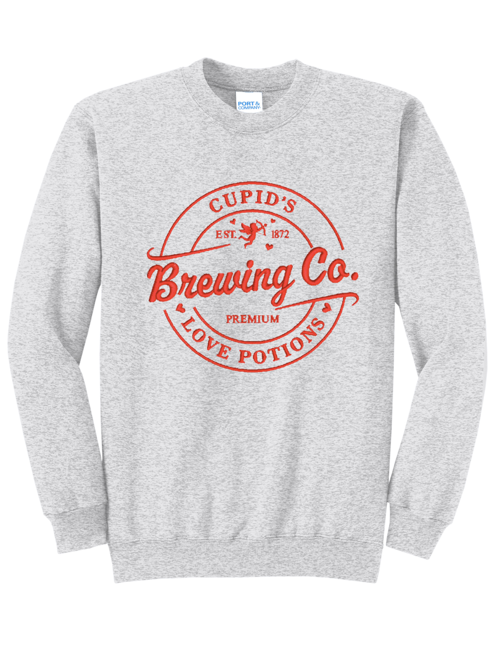 Cupid's Brewing Co. Embroidered Fleece Crewneck Sweatshirt