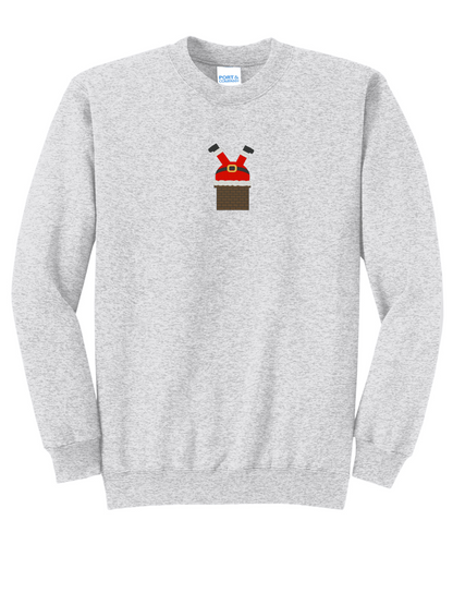 Santa Chimney Embroidered Crewneck Sweatshirt