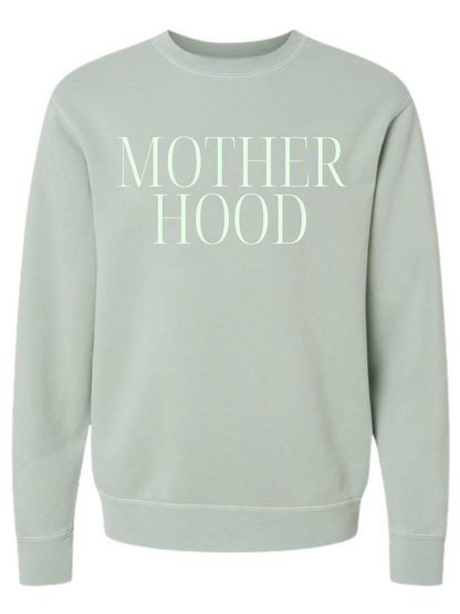 Motherhood Graphic Pigment-Dyed Crewneck Sweatshirt