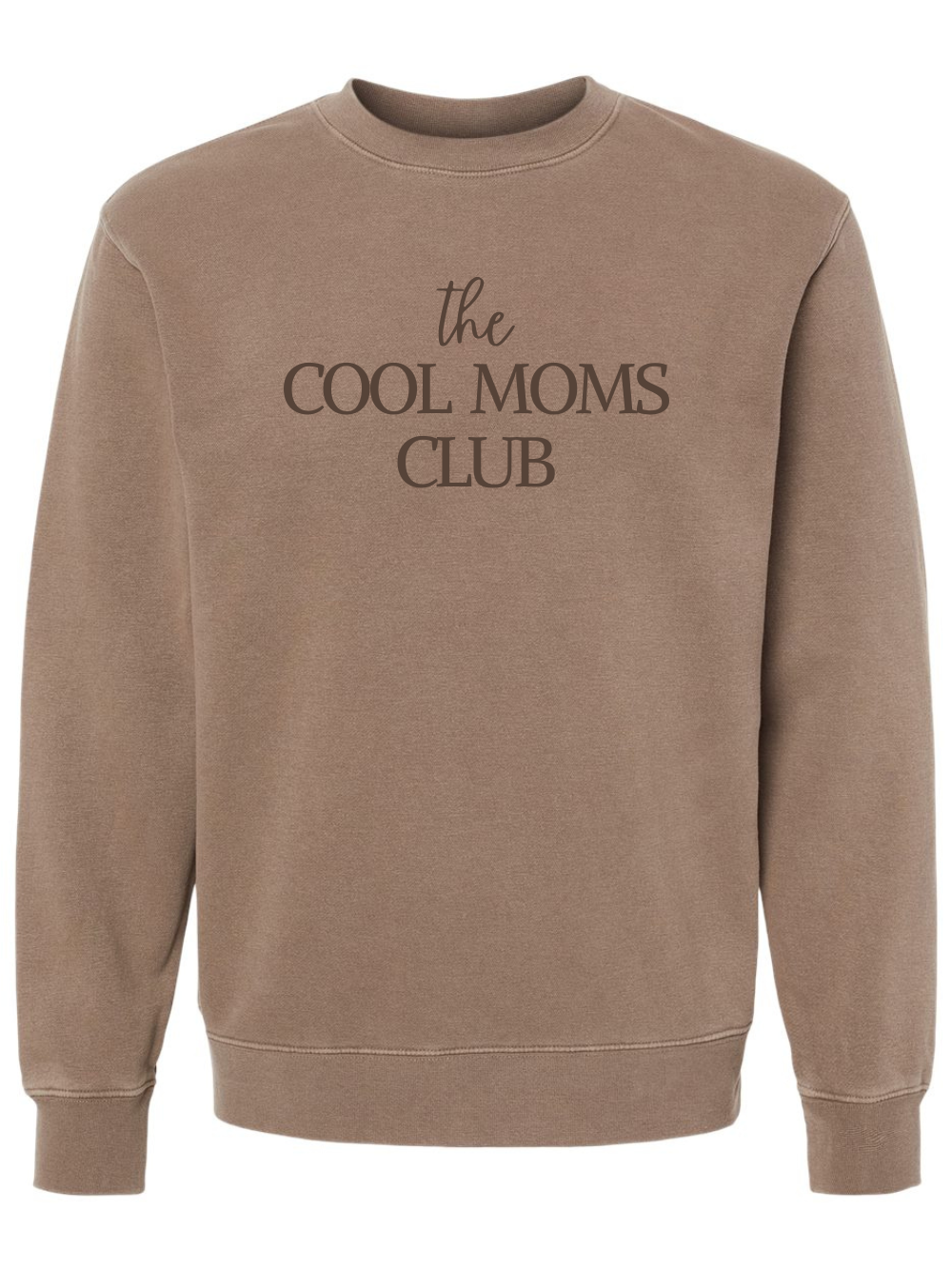 The Cool Moms Club Embroidered Tone on Tone Pigment-Dyed Crewneck Sweatshirt