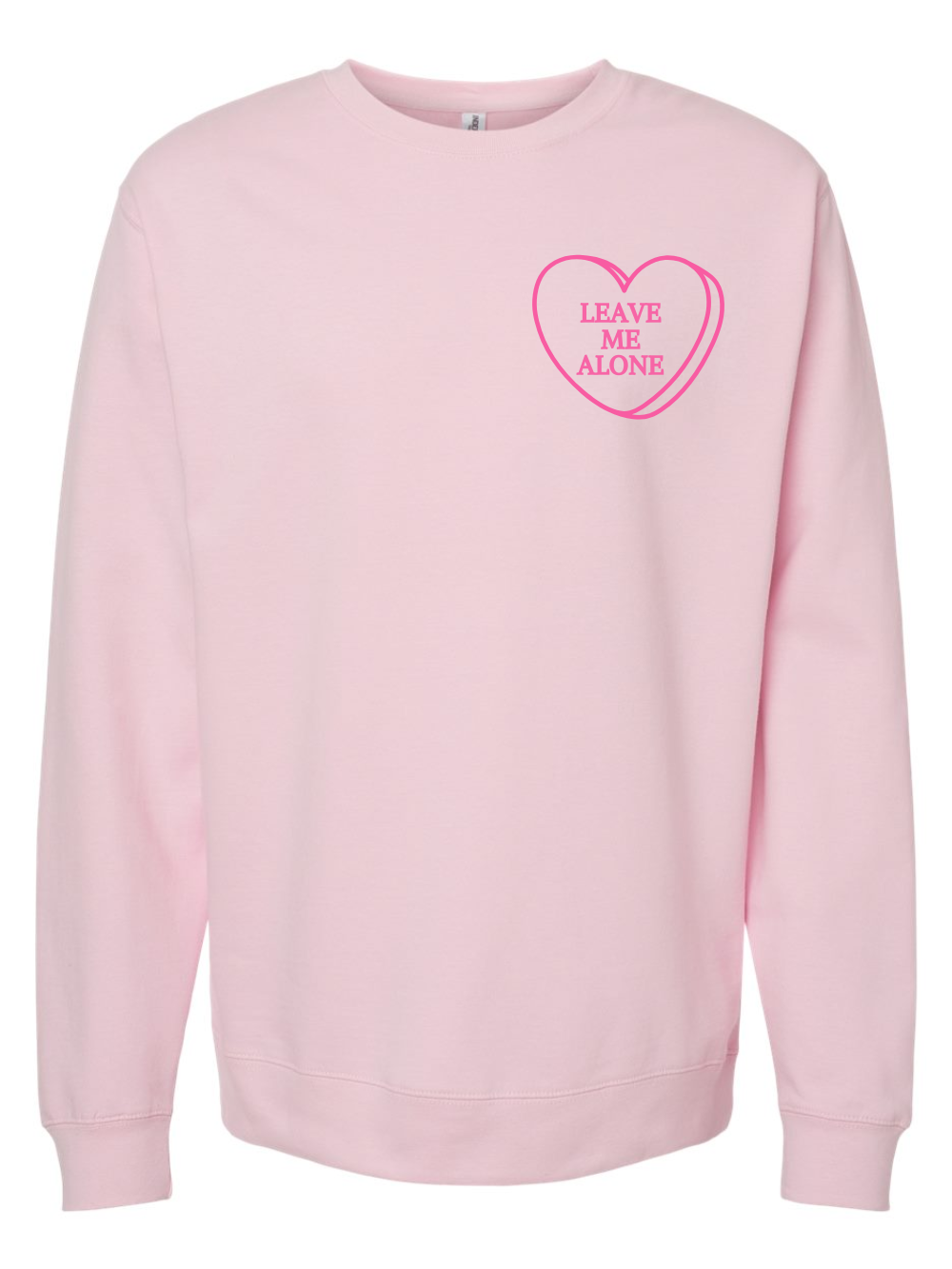 Custom Phrase Candy Heart Embroidered Crewneck Sweatshirt