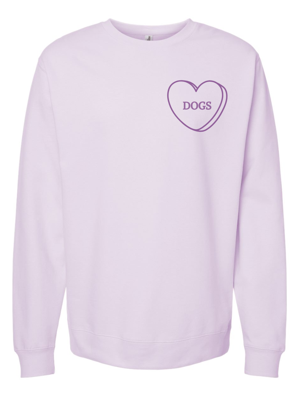 Custom Phrase Candy Heart Embroidered Crewneck Sweatshirt