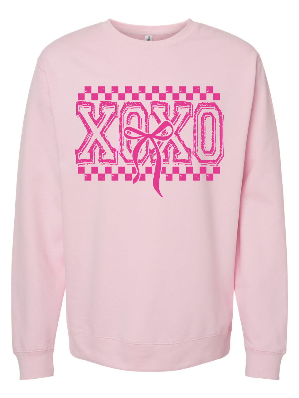 XOXO Bow Graphic Crewneck Sweatshirt