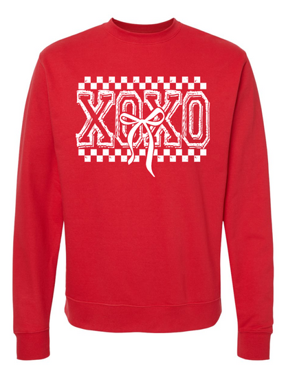 XOXO Bow Graphic Crewneck Sweatshirt