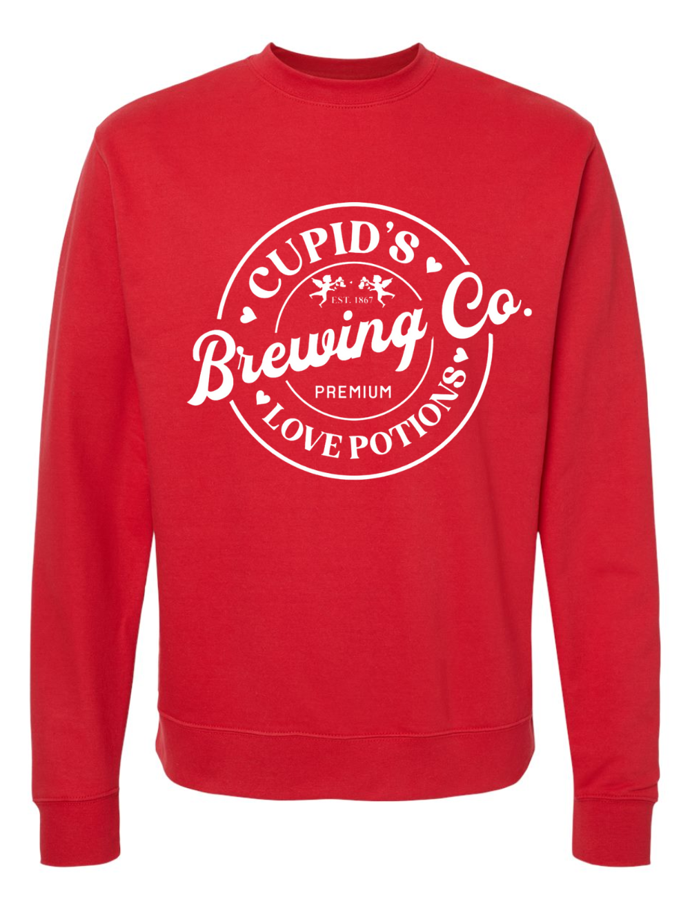 Cupid's Brewing Co. Embroidered Fleece Crewneck Sweatshirt