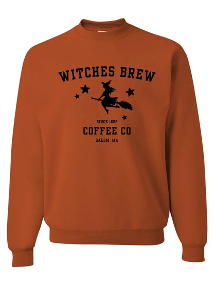 Witches Brew Coffee Co Embroidered Fall Crewneck Sweatshirt